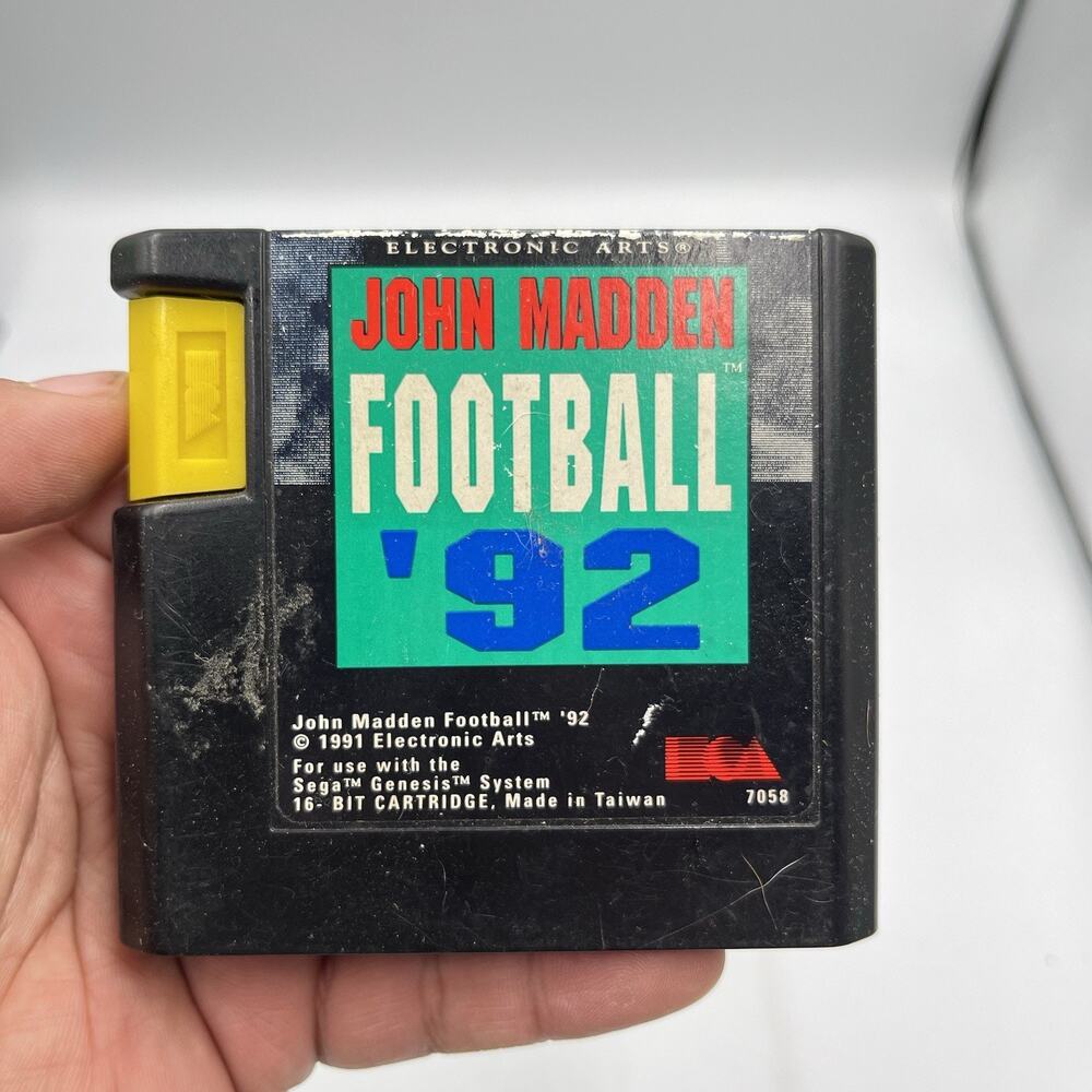 John Madden Football '92 (Sega Genesis, 1991)(Tested)